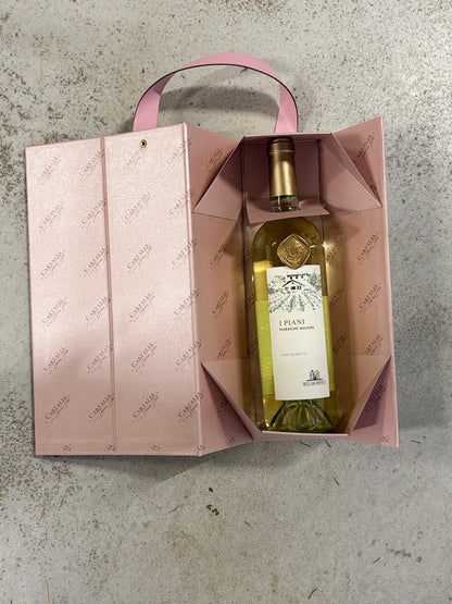 Opakowanie na butelkę Wina z rączką ze skóry